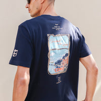 Football on the Lake T-shirt Blue Navy 