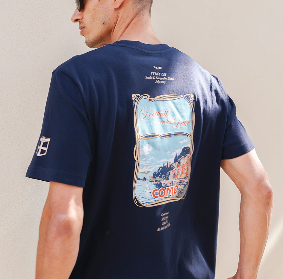 Football on the Lake T-shirt Blue Navy 