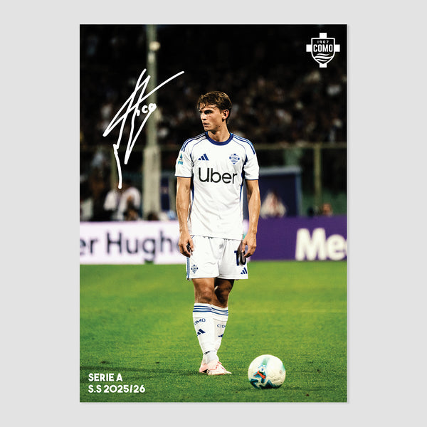 Poster Nico Paz con firma stampata A3