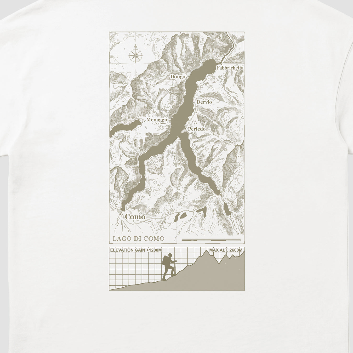 Adidas Como Hiking Club Mountain T-shirt Beige