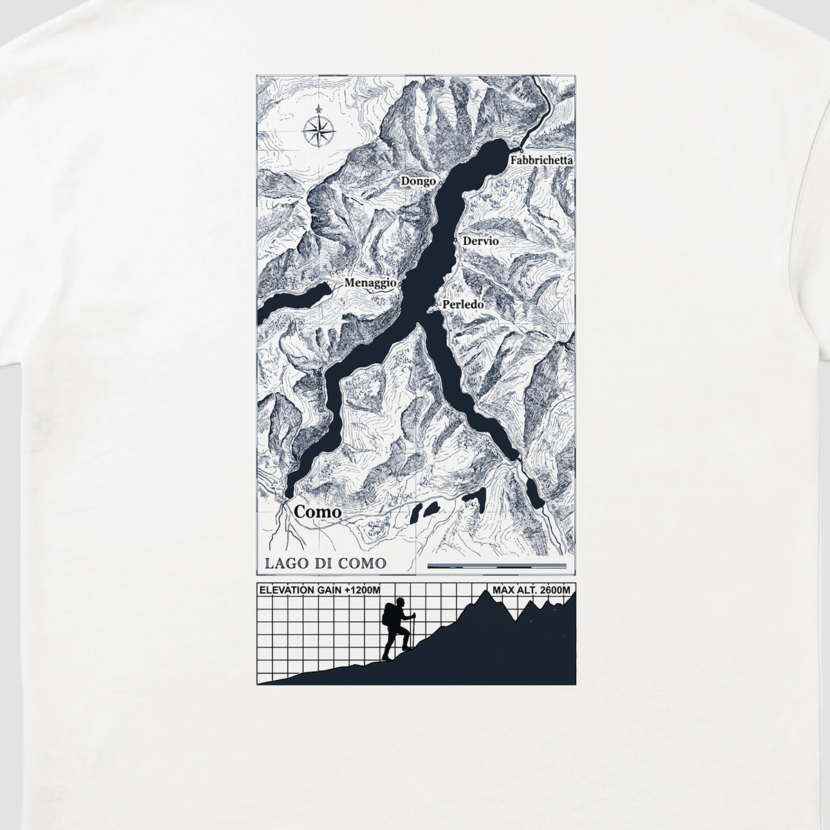 Adidas Como Hiking Club Mountain T-shirt Blu