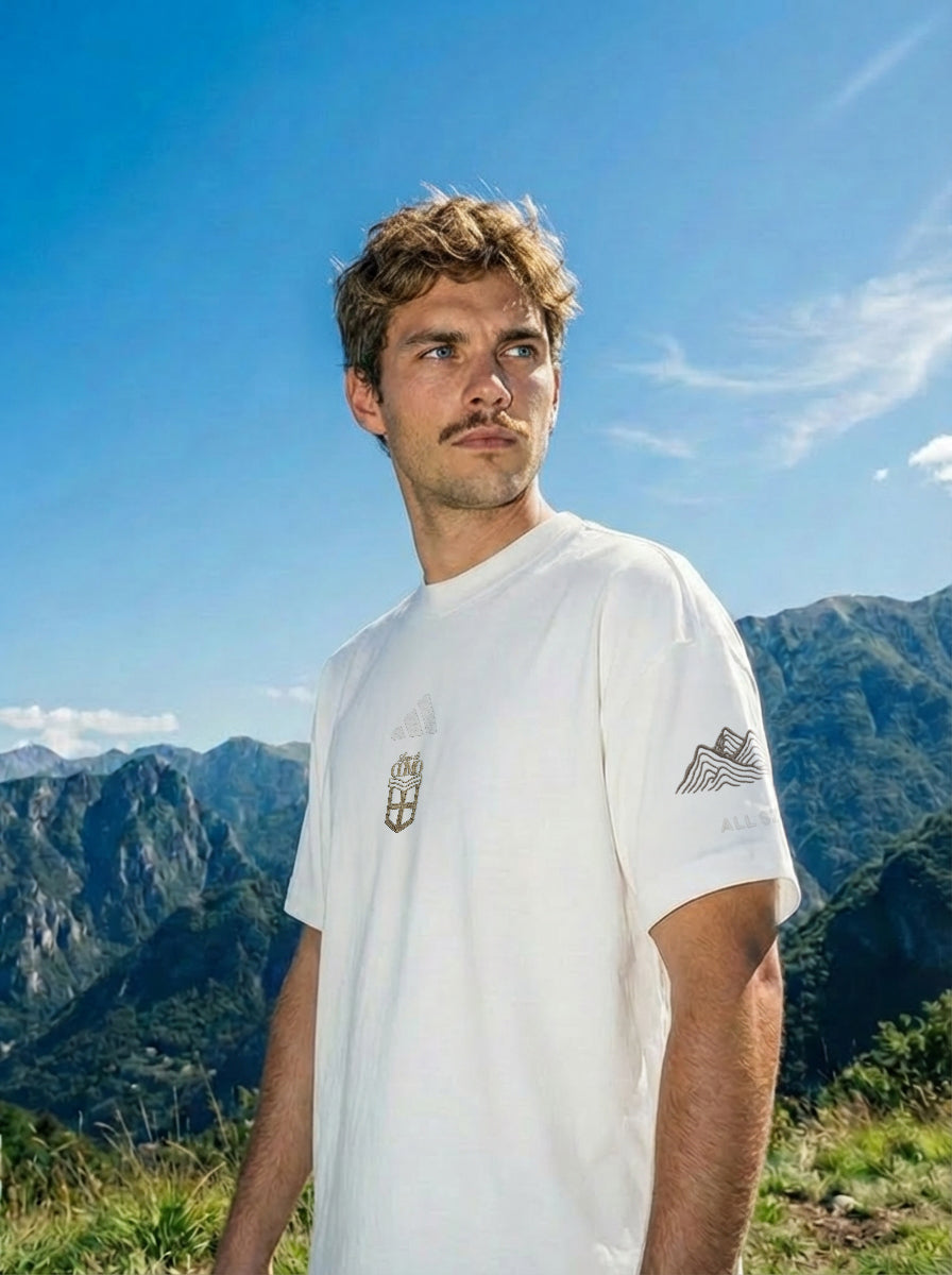 Adidas Como Hiking Club Mountain T-shirt Beige