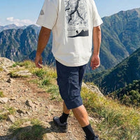 Adidas Como Hiking Club Mountain T-shirt Blu