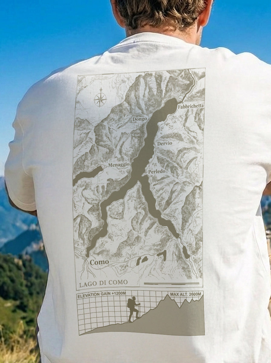 Adidas Como Hiking Club Mountain T-shirt Beige