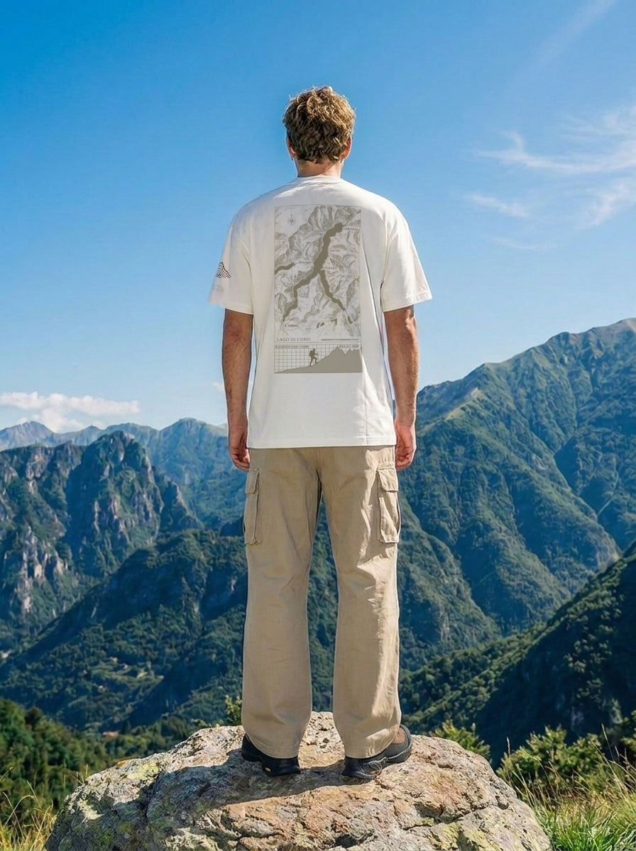 Adidas Como Hiking Club Mountain T-shirt Beige