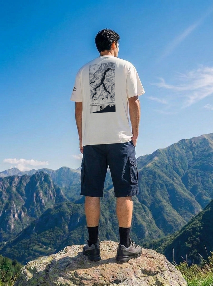 Adidas Como Hiking Club Mountain T-shirt Blu