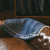 Coperta in Merino con Campo da Calcio Navy