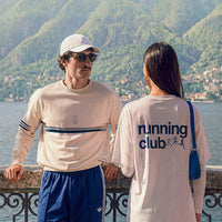 Adidas Como Running Club Striped Sweatshirt