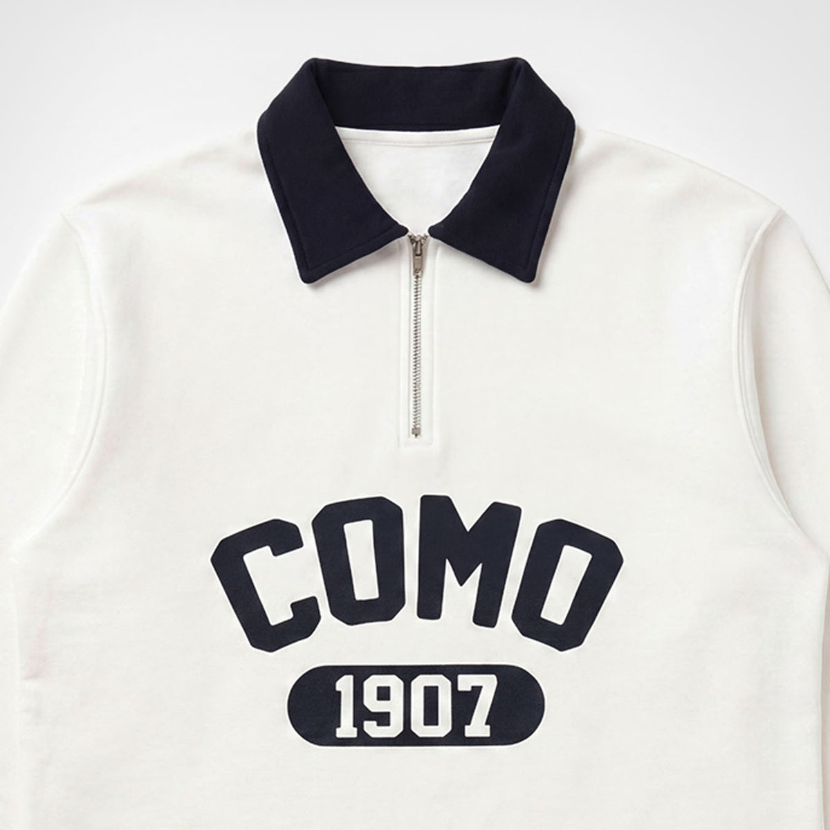 Como 1907 Quarter Zip Off White
