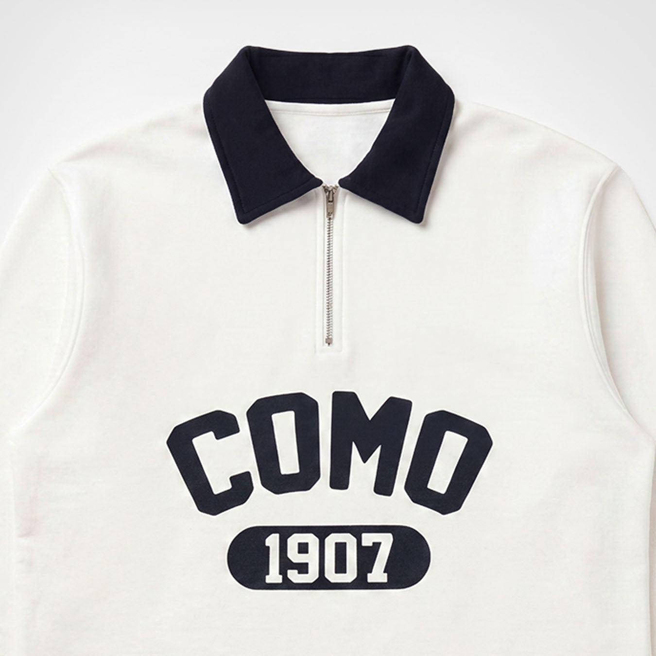 Como 1907 Quarter Zip Off White