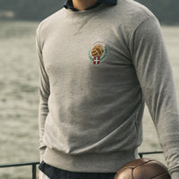 Grey Cotton Training Crew Neck Sweatshirt