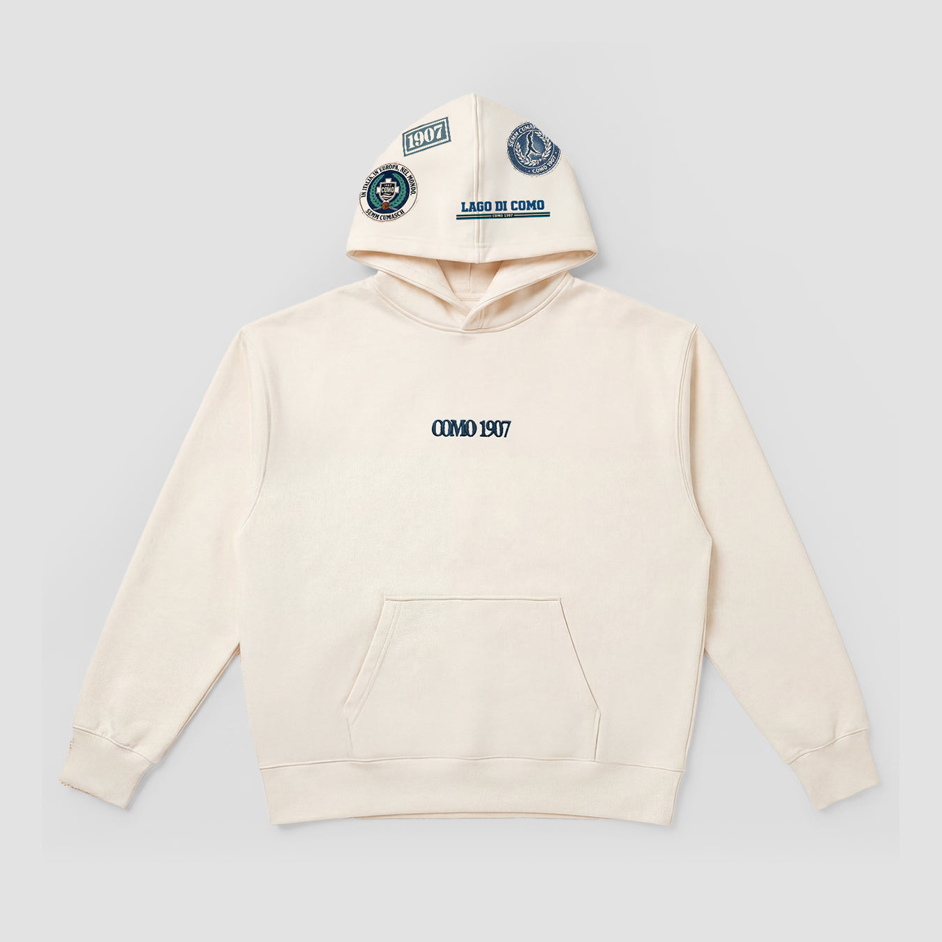 Como 1907 Heritage Felpa con cappuccio Crema