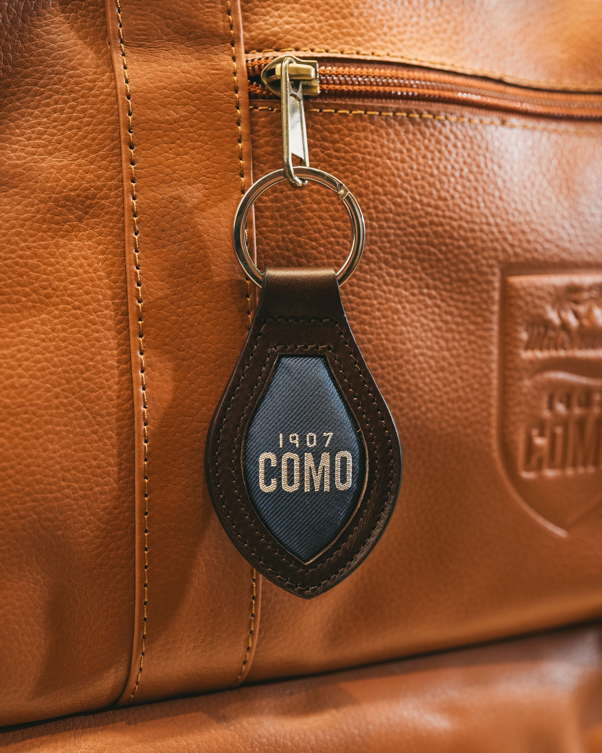 Keychain Leather and Silk of Tie