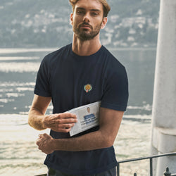 Navy “Filo di Scozia” Round Neck T-Shirt