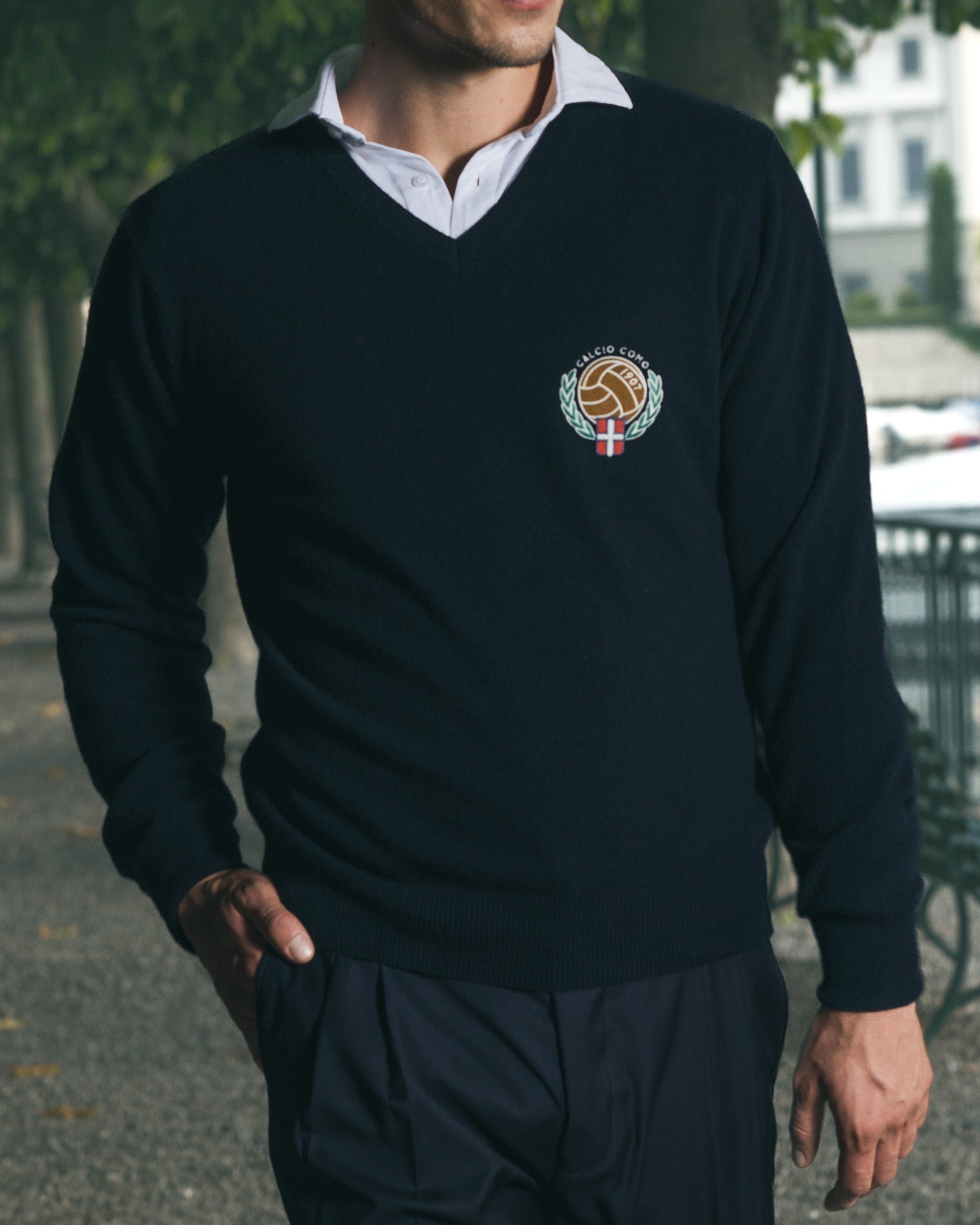 Maglione in Cashmere con Scollo a V