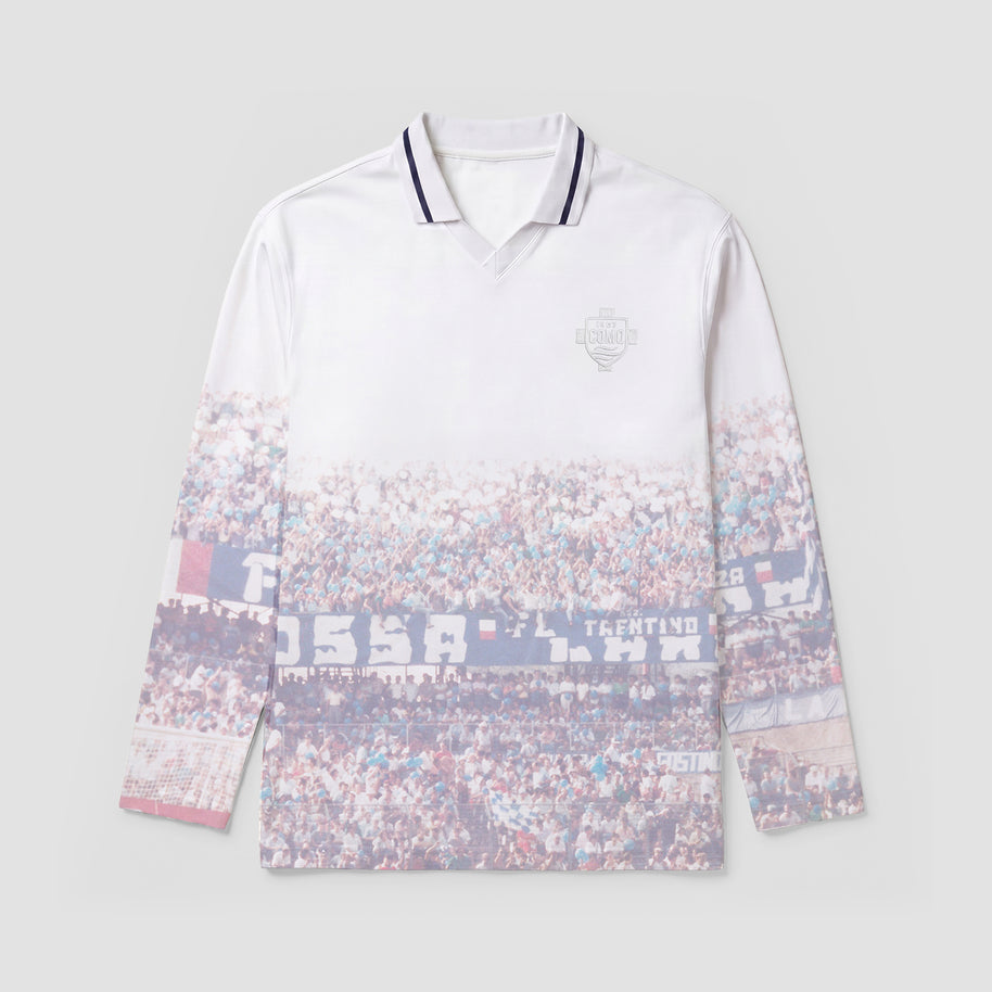 Como 1907 Heritage Longsleeve Polo White