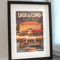 Poster with Villa and Boat