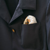 Printed Silk Handkerchief with Soccer Player and Como in Back