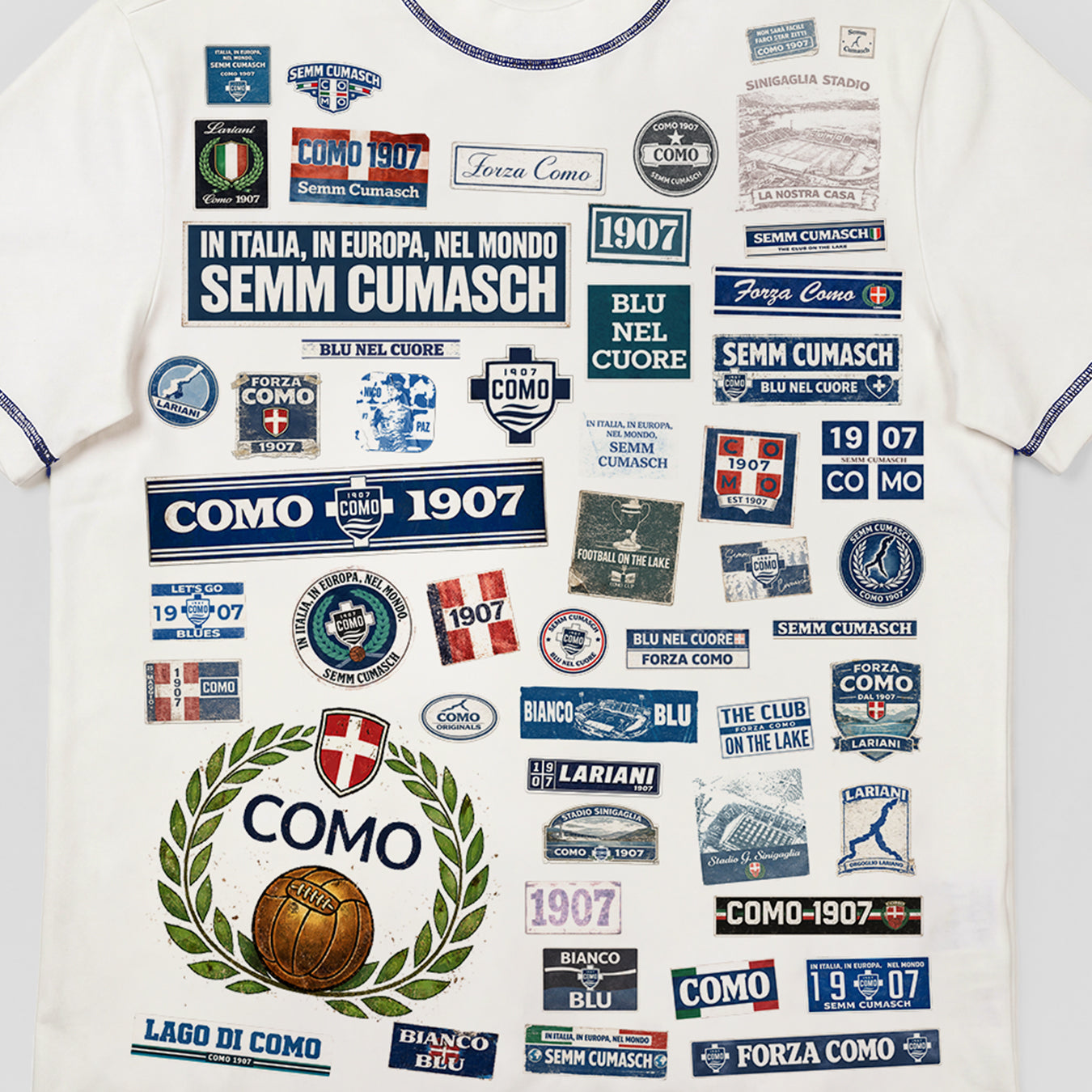 Como 1907 Heritage T-shirt Off White