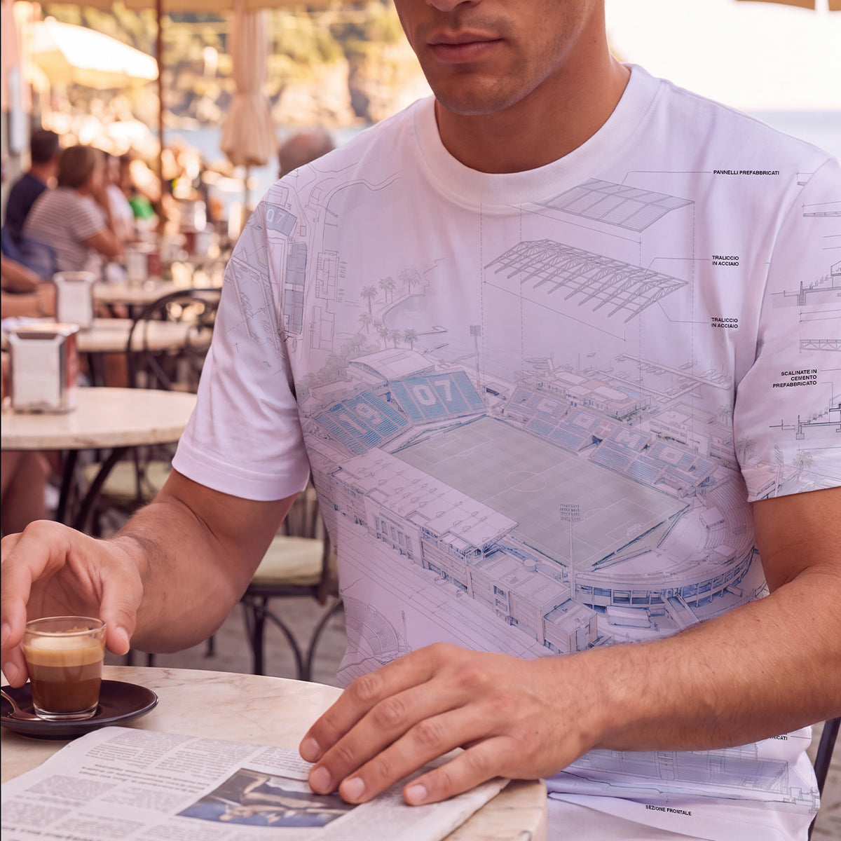 Como 1907 Stadium Arch T-shirt White