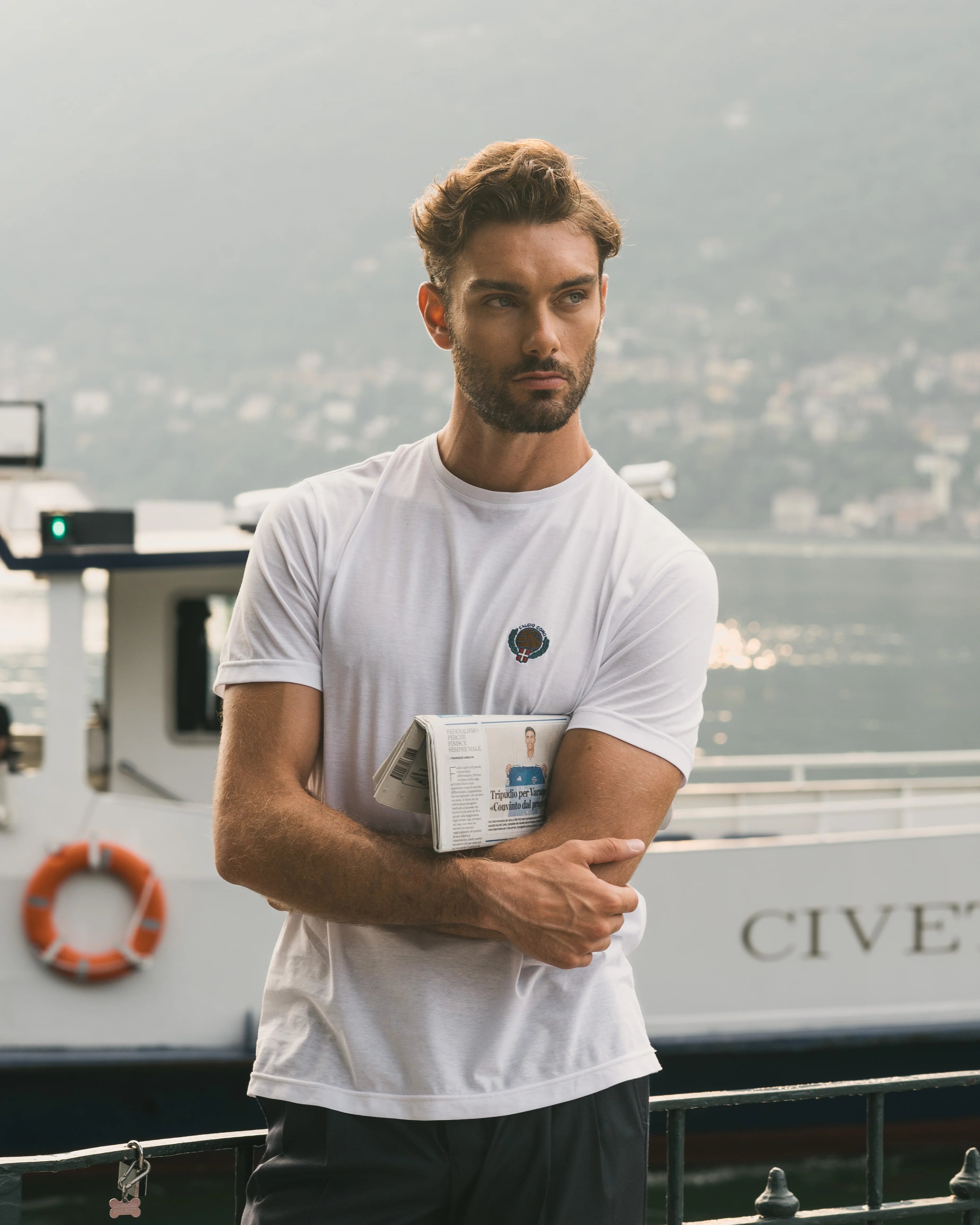 White “Filo di Scozia” Round Neck T-Shirt